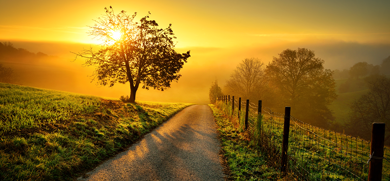 Paved-Lane-at-Sunset